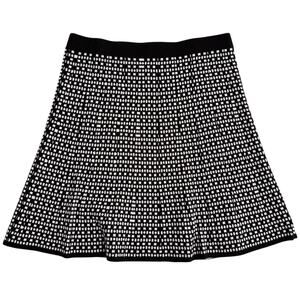 Max Studio Black and White A-Line Skirt